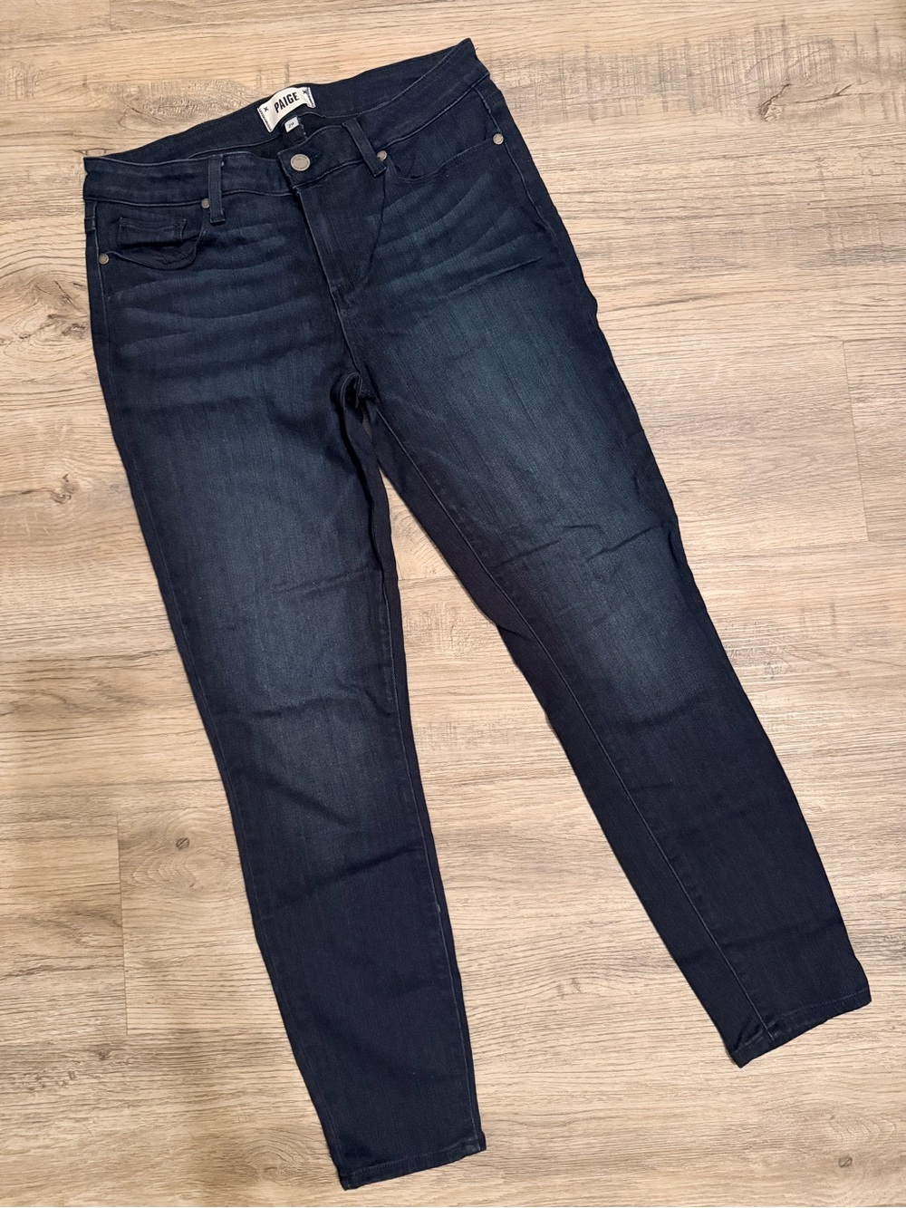 PAIGE Dark Indigo Slim Straight Jeans